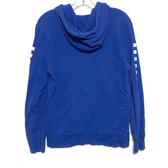 Levis Strauss Logo Two Horse Pullover Hoodie Blue Checkered Mens S Retro Y2K - Picture 3 of 10